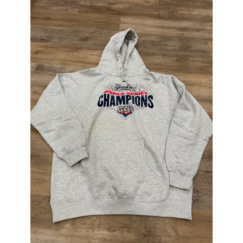 Nike New York Yankees 2009 World Series Champions Hoodie Gray Mens XL MLB